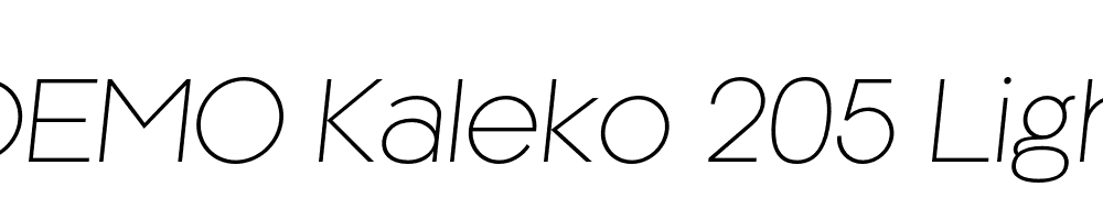 FSP DEMO Kaleko 205 Light Italic