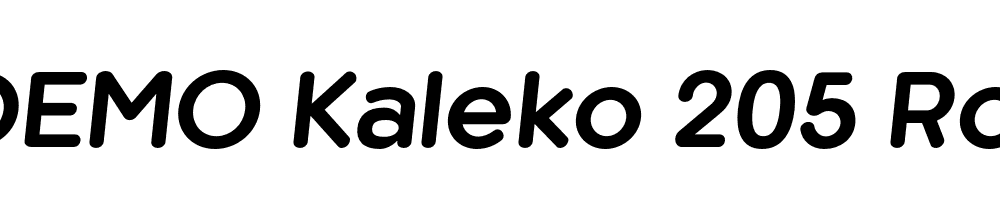  DEMO Kaleko 205 Round Bold Italic