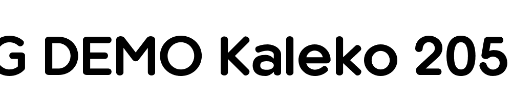  DEMO Kaleko 205 Round Bold