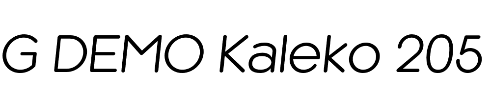  DEMO Kaleko 205 Round Italic