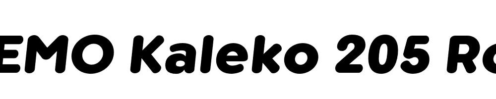  DEMO Kaleko 205 Round Bold Italic