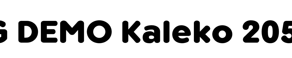  DEMO Kaleko 205 Round Bold