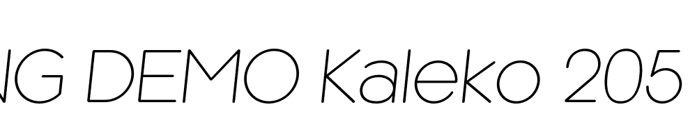  DEMO Kaleko 205 Round Italic