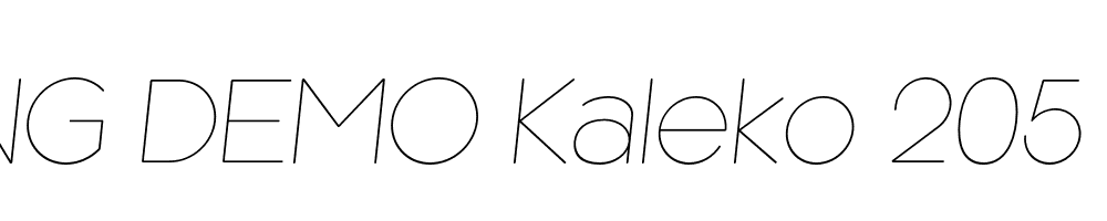  DEMO Kaleko 205 Round Italic