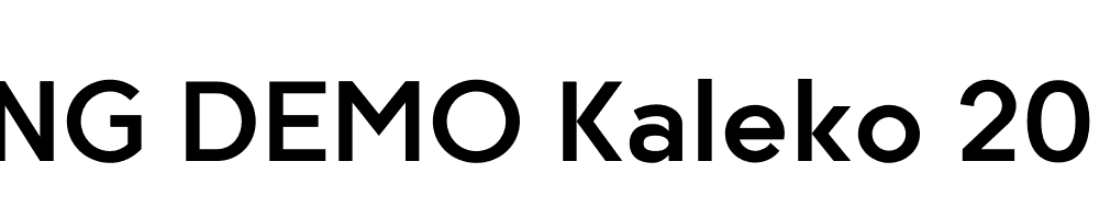  DEMO Kaleko 205 Text Bold