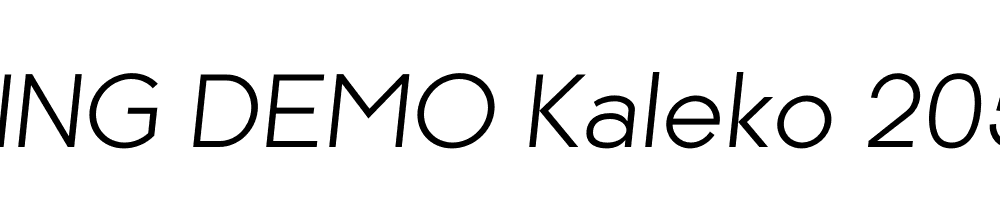  DEMO Kaleko 205 Text Italic