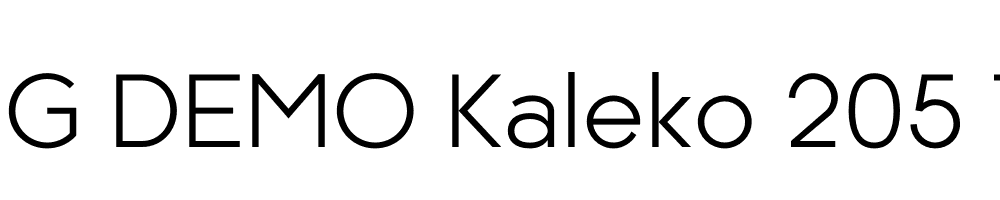  DEMO Kaleko 205 Text Regular