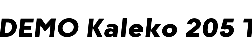  DEMO Kaleko 205 Text Bold Italic