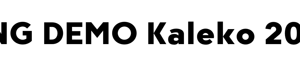  DEMO Kaleko 205 Text Bold