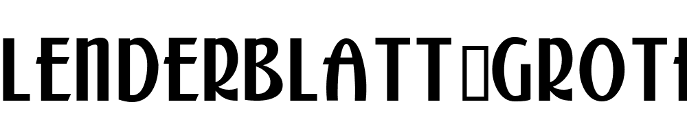 Kalenderblatt-Grotesk