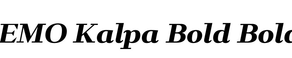 FSP DEMO Kalpa Bold Bold Italic