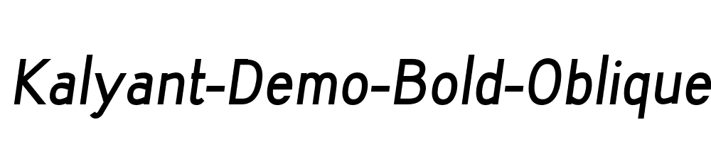 Kalyant-Demo-Bold-Oblique