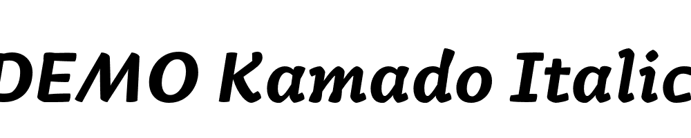 FSP DEMO Kamado Italic Bold