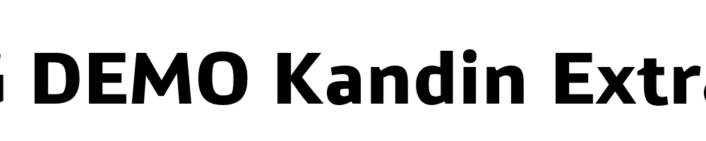  DEMO Kandin ExtraBold Regular