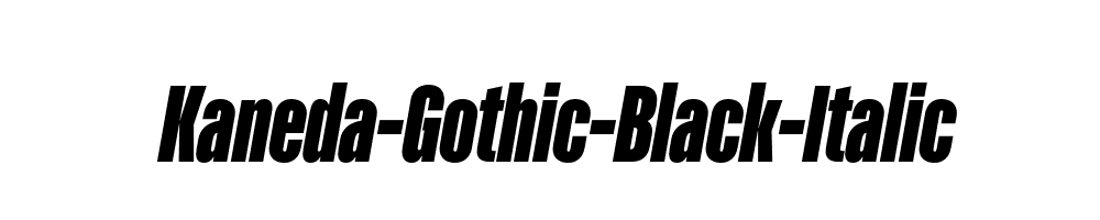 Kaneda-Gothic-Black-Italic