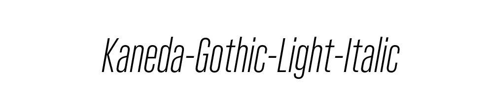 Kaneda-Gothic-Light-Italic