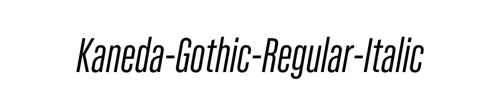 Kaneda-Gothic-Regular-Italic