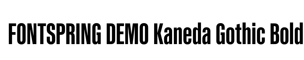  DEMO Kaneda Gothic Bold