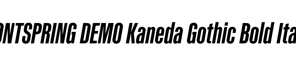  DEMO Kaneda Gothic Bold Italic