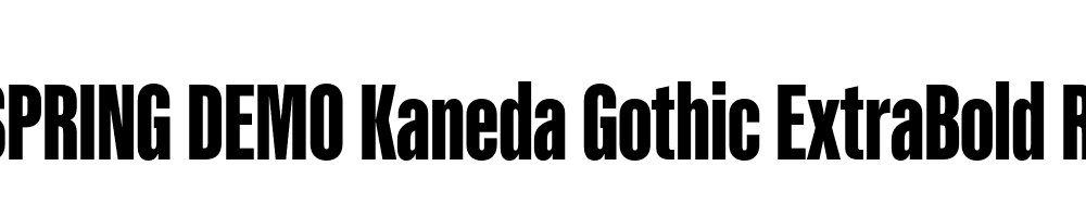  DEMO Kaneda Gothic ExtraBold Regular