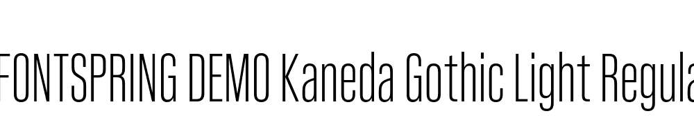  DEMO Kaneda Gothic Light Regular