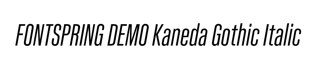  DEMO Kaneda Gothic Italic