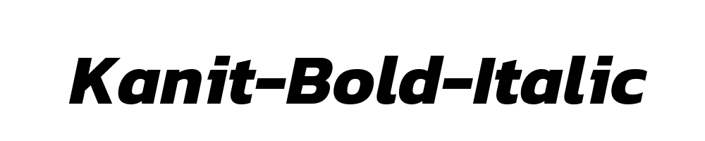 Kanit-Bold-Italic