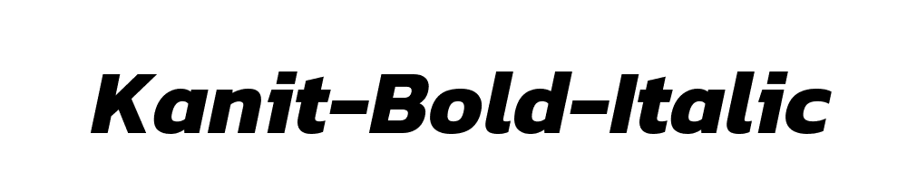 Kanit-Bold-Italic