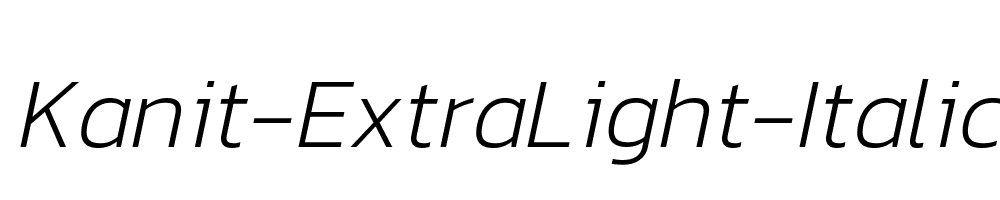 Kanit-ExtraLight-Italic