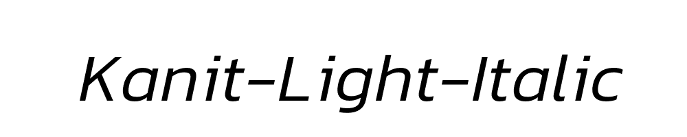 Kanit-Light-Italic