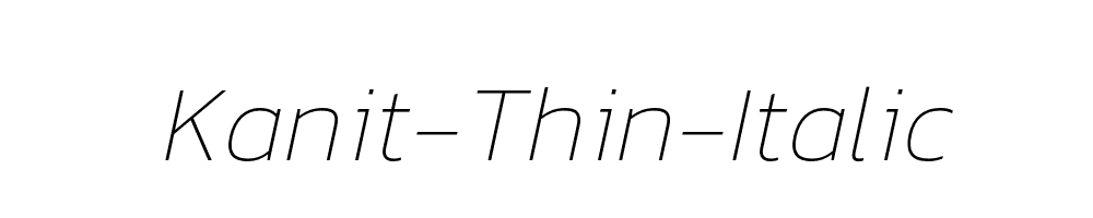 Kanit-Thin-Italic