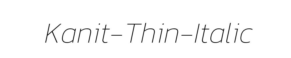 Kanit-Thin-Italic