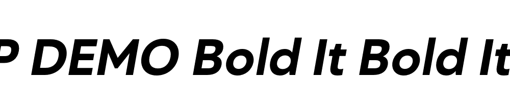 FSP DEMO Bold It Bold Italic