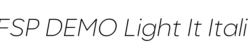 FSP DEMO Light It Italic