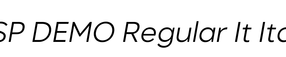 FSP DEMO Regular It Italic