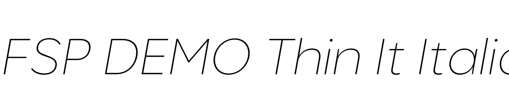 FSP DEMO Thin It Italic