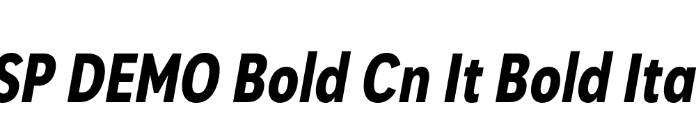 FSP DEMO Bold Cn It Bold Italic