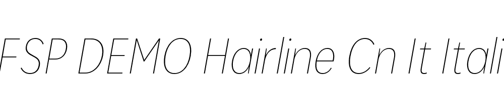 FSP DEMO Hairline Cn It Italic