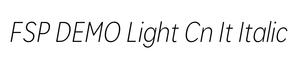 FSP DEMO Light Cn It Italic