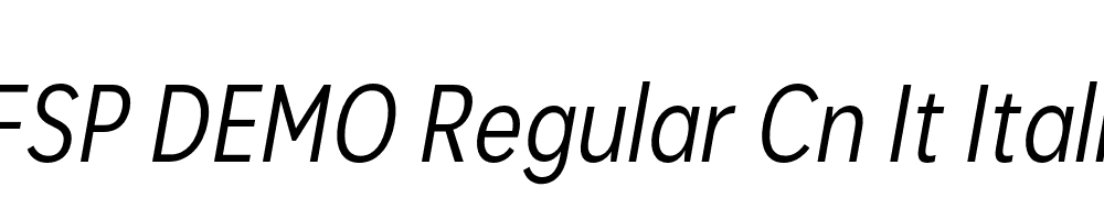 FSP DEMO Regular Cn It Italic