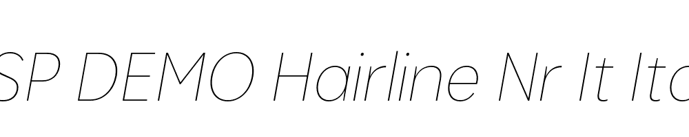 FSP DEMO Hairline Nr It Italic