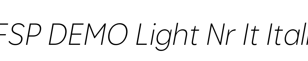 FSP DEMO Light Nr It Italic