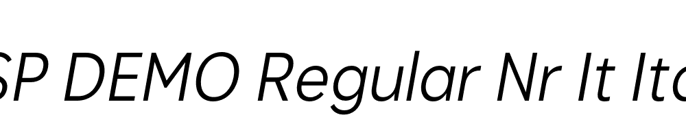 FSP DEMO Regular Nr It Italic