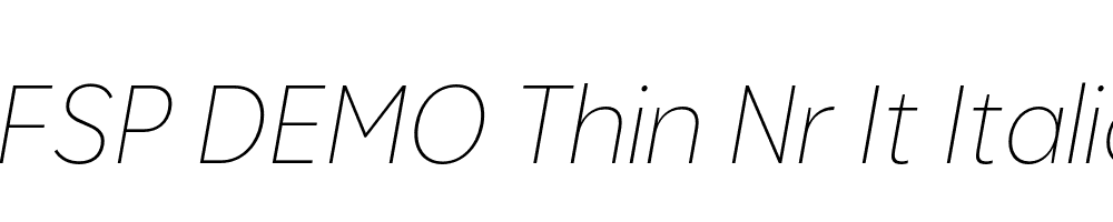 FSP DEMO Thin Nr It Italic