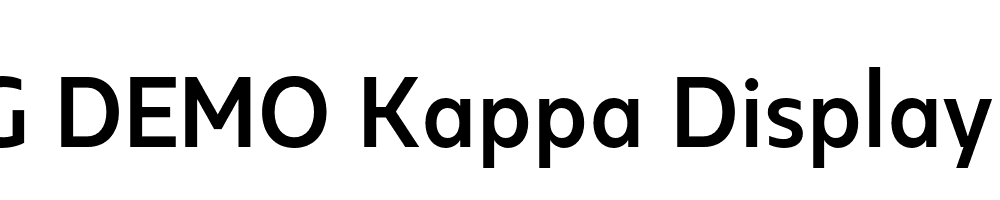  DEMO Kappa Display Bold Regular