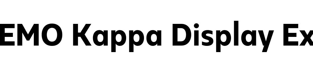  DEMO Kappa Display ExtraBold Regular