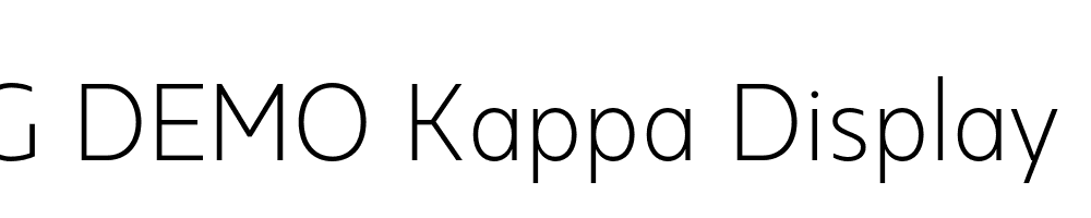  DEMO Kappa Display Light Regular