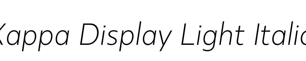  DEMO Kappa Display Light Italic Regular