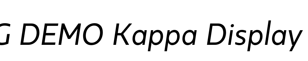  DEMO Kappa Display Italic Regular