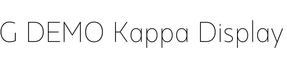  DEMO Kappa Display Thin Regular